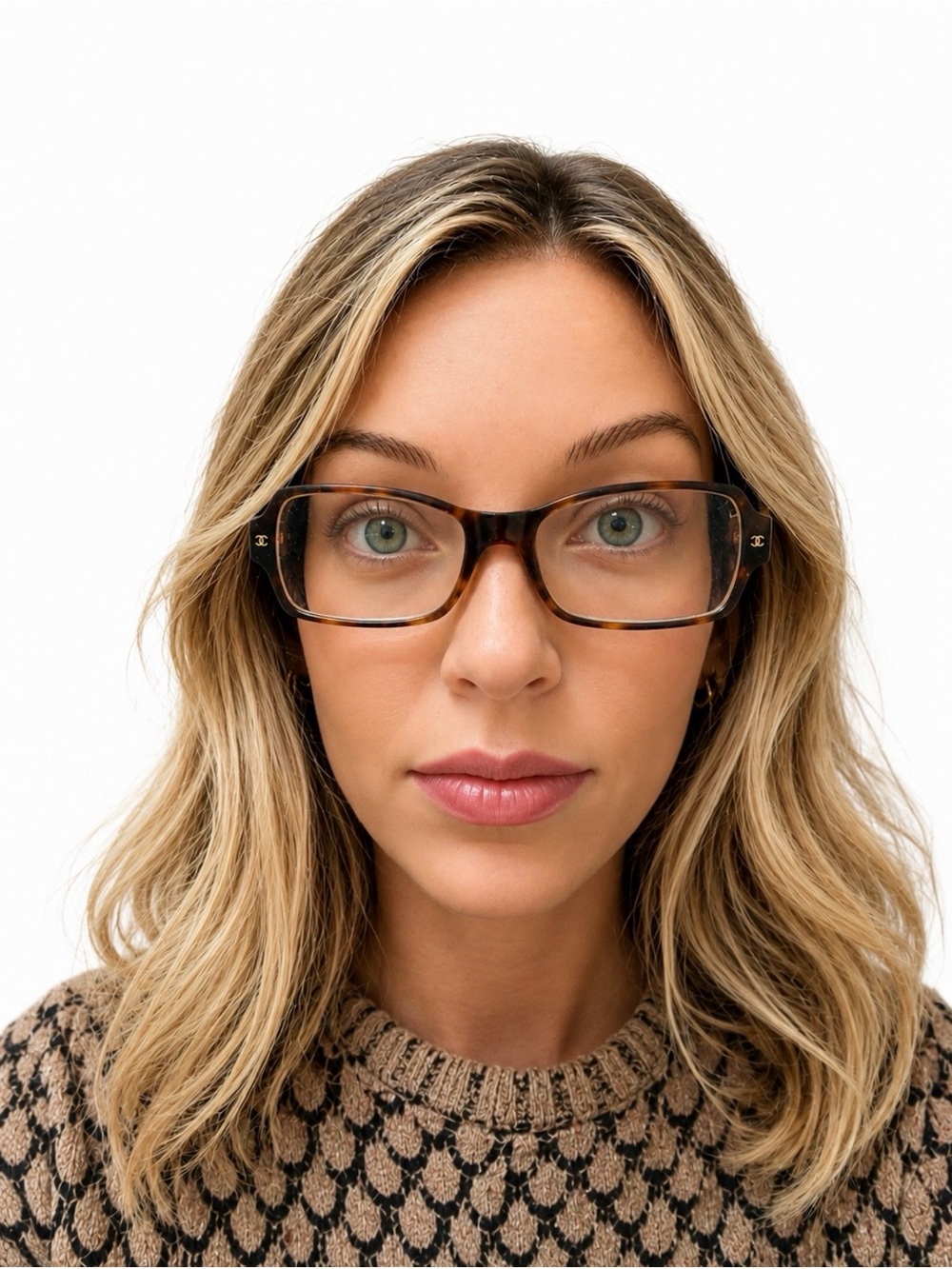 Vintage CHANEL Tortoise Square Optical Glasses - Brown
